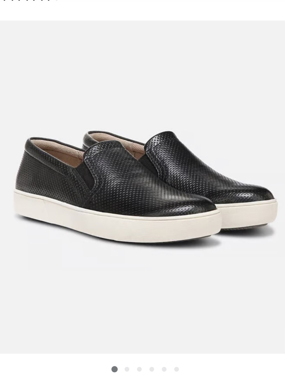 Naturalizer Marianne Black Leather Perforated Slip-On Loafers 9.5 Wide